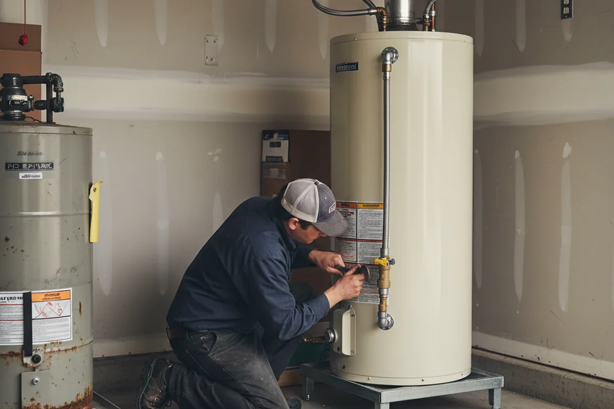 Water heater and shutoff valve replacement in Naylor